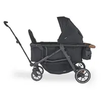 Larktale Crossover V2 Strollerwagon Byron Black Side View Wagon Mode With Second Seat
