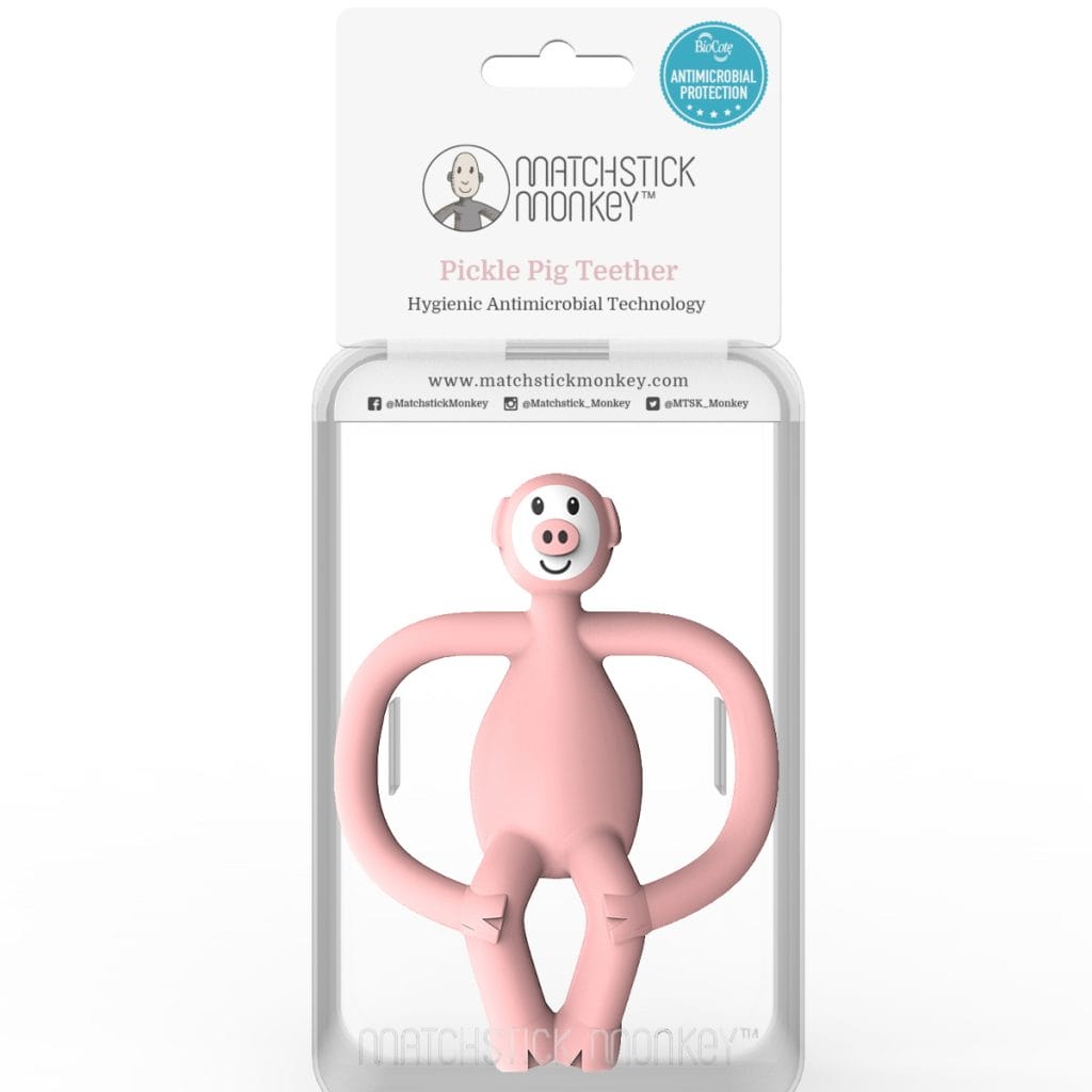 Matchstick Monkey Animal Teether Pickle Pig (3)