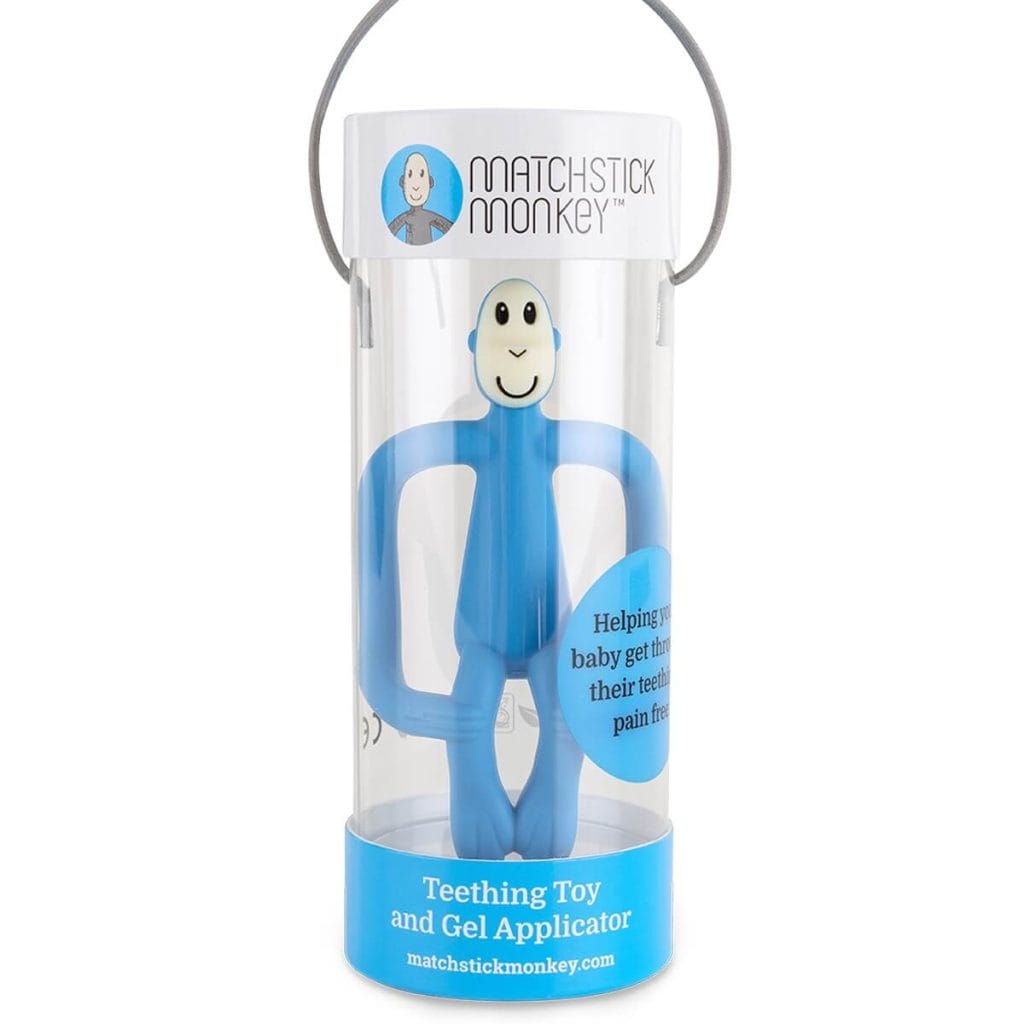 Matchstick Monkey Teething Toy And Gel Applicator Light Blue (4)