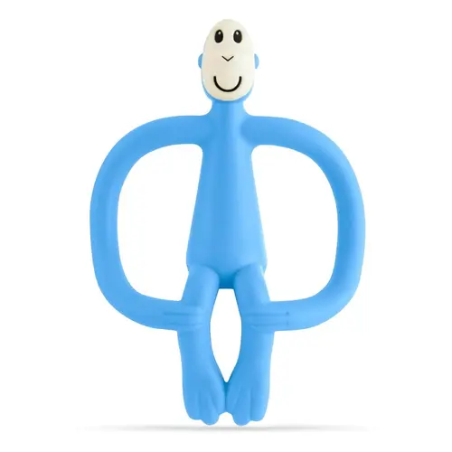 Matchstick Monkey Teething Toy And Gel Applicator Light Blue Matchstick Monkey Teething Toy And Gel Applicator Light Blue
