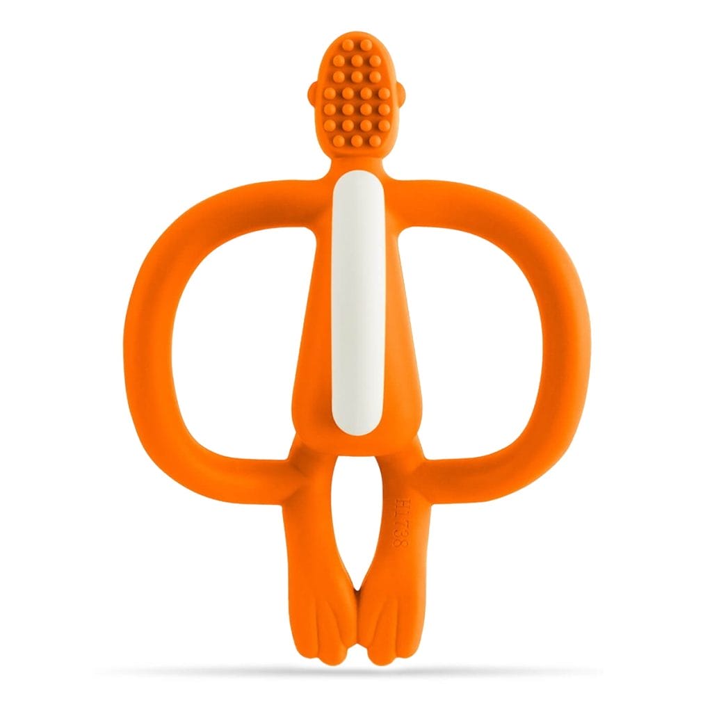Matchstick Monkey Teething Toy And Gel Applicator Orange (3)