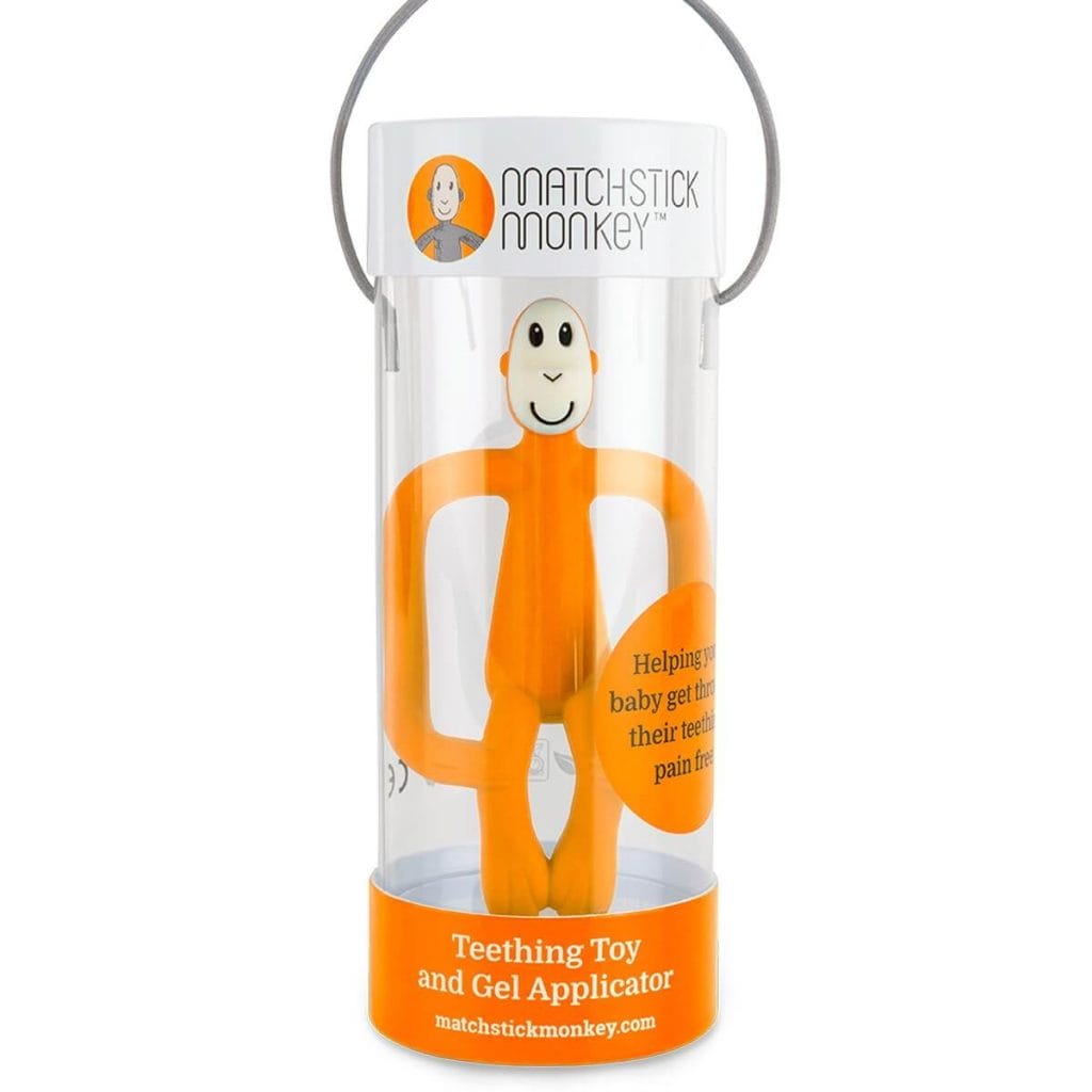Matchstick Monkey Teething Toy And Gel Applicator Orange (4)