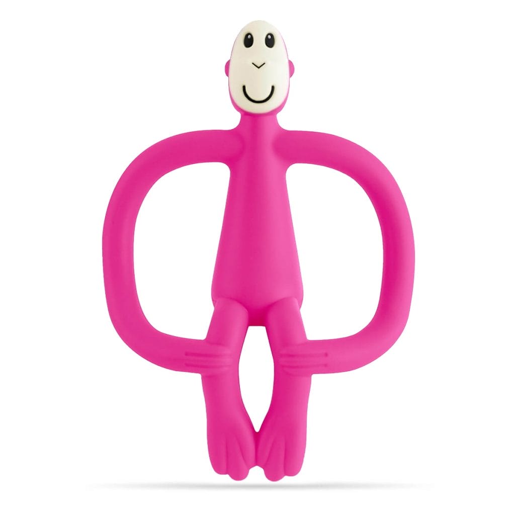 Matchstick Monkey Teething Toy And Gel Applicator Pink