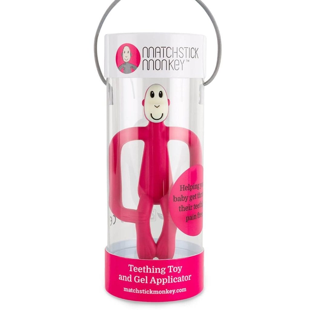Matchstick Monkey Teething Toy And Gel Applicator Rubine (4)