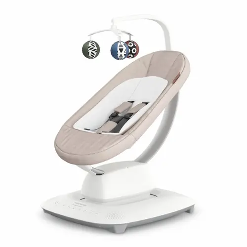 Uppababy Mamaroo Baby Swing Sand Melange 3qleft