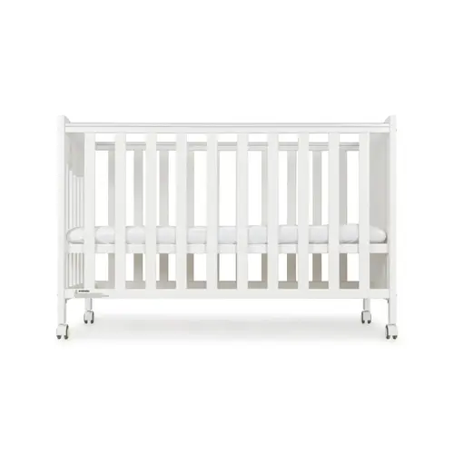 Grotime Lucas Compact Cot White Front Grotime Lucas Compact Cot White Front