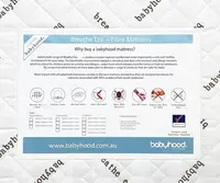 Babyhood Breathe Eze Cot Mattress 1200 X 600 Label Babyhood Breathe Eze Cot Mattress 1200 X 600 Label