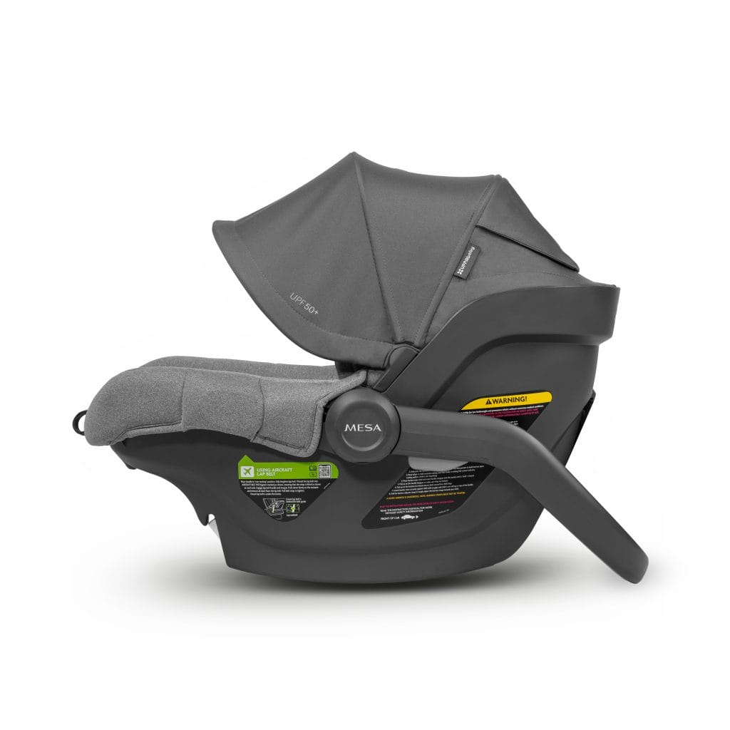Uppababy Mesa Baby Capsule Greyson Side Handle Down Canopy