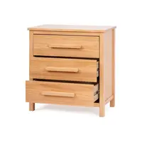 Grotime 3 Drawer Chest Natural Drawers Open