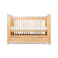 Grotime Corby Cot Natural Front Base Lowered Grotime Corby Cot Natural Front Base Lowered