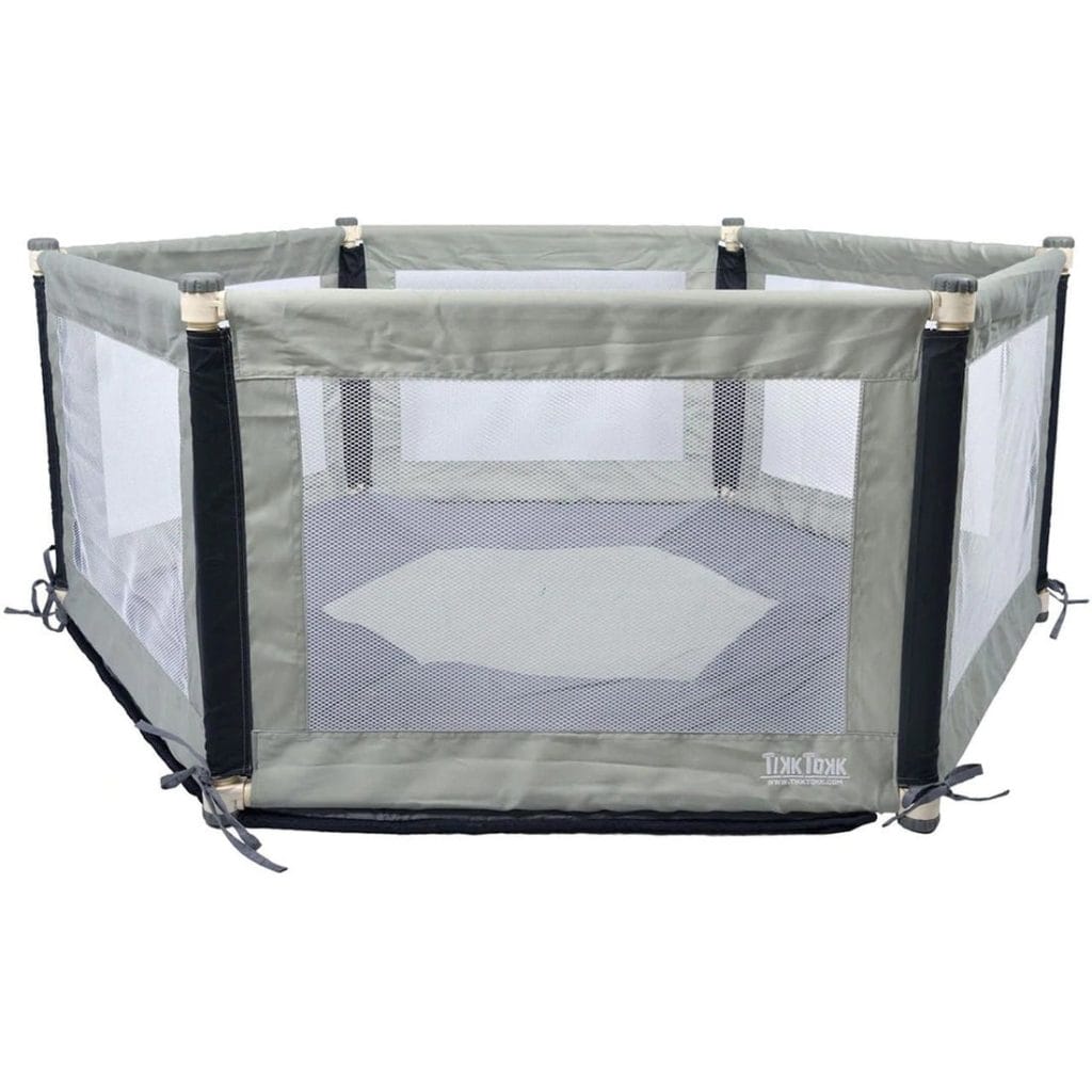 Tikktokk Pokano Fabric Hexagonal Playpen & Mat Grey