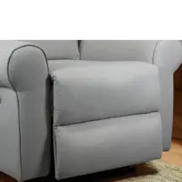 Baby Studio Deluxe Electric Linen Reclining Glider Feeding Chair Grey 2