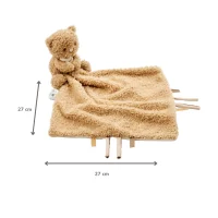 Nattou Teddy Baby Comfort Blanket With Cuddle Toy Doudou Bear Dimensions