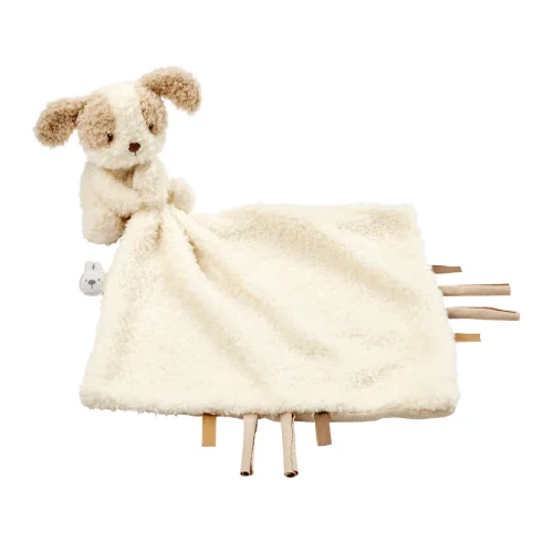 Nattou Teddy Baby Comfort Blanket With Cuddle Toy Doudou Dog