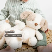 Nattou Teddy Baby Plush Dog 25 Cm White Beige Feeling