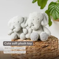 Nattou Teddy Baby Plush Elephant 25 Cm Grey Features