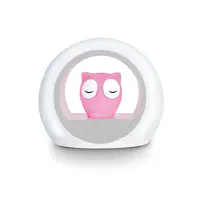 Zazu Lou The Owl Nightlight Pink Product Shot Front Lr