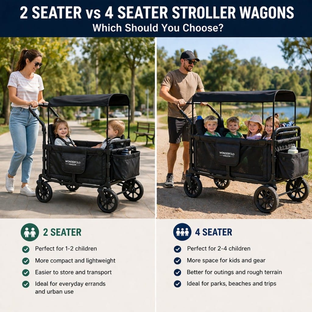 2 Seater vs 4 Seater Stroller Wagons - Which Should You Choose? | Bubs n  Grubs Baby Store