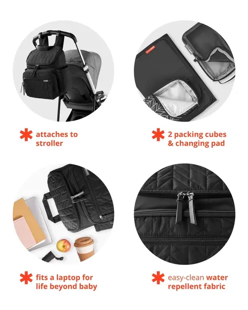 Skip Hop Forma Nappy Backpack Black 3 Skip Hop Forma Nappy Backpack Black 3