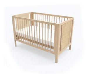 Babyhood Aliya Rattan Cot Driftwood