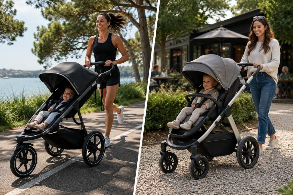 Jogging pram vs all terrain pram comparison