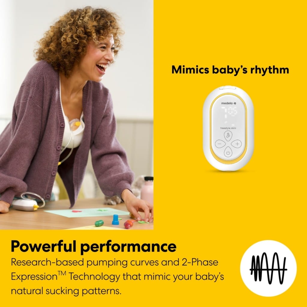 Medela Freestyle Mini Hands Free Double Electric Breast Pump Mimic Baby Rhythm
