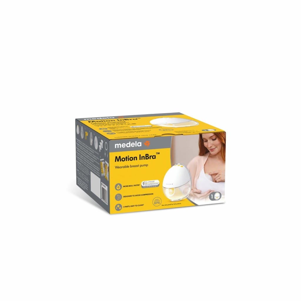 Medela Motion Inbra Wearable Breast Pump Single Electric Packaging