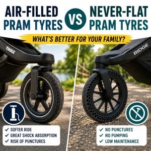 Air-Filled vs Never-Flat Pram Tyres: What’s Better for Australian Families?