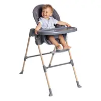 Chicco Polly Essential High Chair Coal Child Seated Chicco Polly Essential High Chair Coal Child Seated