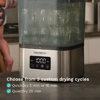 Baby Brezza Superquick Sterilizer Dryer Stainless Steel 3 Custom Drying Cylces