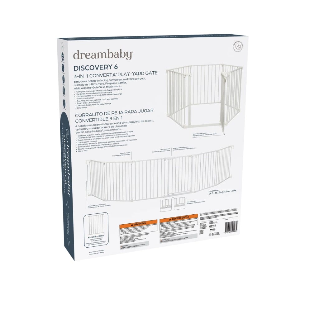 Dreambaby Discovery 6 Converta 3 In 1 Play Pen Packaging Rear