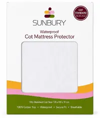 Sumbury Cot Mattress Protector Front Sumbury Cot Mattress Protector Front