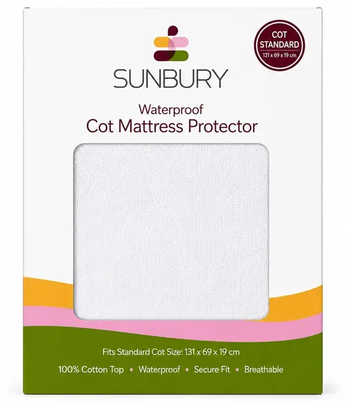 Sumbury Cot Mattress Protector Front Sumbury Cot Mattress Protector Front