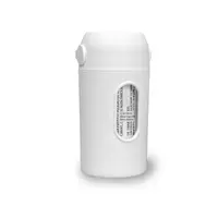 Front view of white Magic nappy bin bag dispenser with included bag roll visible