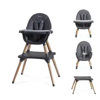Silver Cross Eat and Play shown as a highchair, low chair with and without tray, and play table