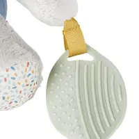 Textured leaf teether attached to the Elephant activity toy