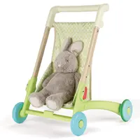 Skip Hop Farmstand Activity Walker Pretend Stroller Configuration Farmstand walker in pretend stroller mode with a toy rabbit in the basket