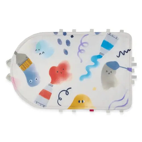 Skip Hop Painted Dreams Illustrated Playmat Painted Dreams playmat showing colourful paint splashes, brush and pencil illustrations
