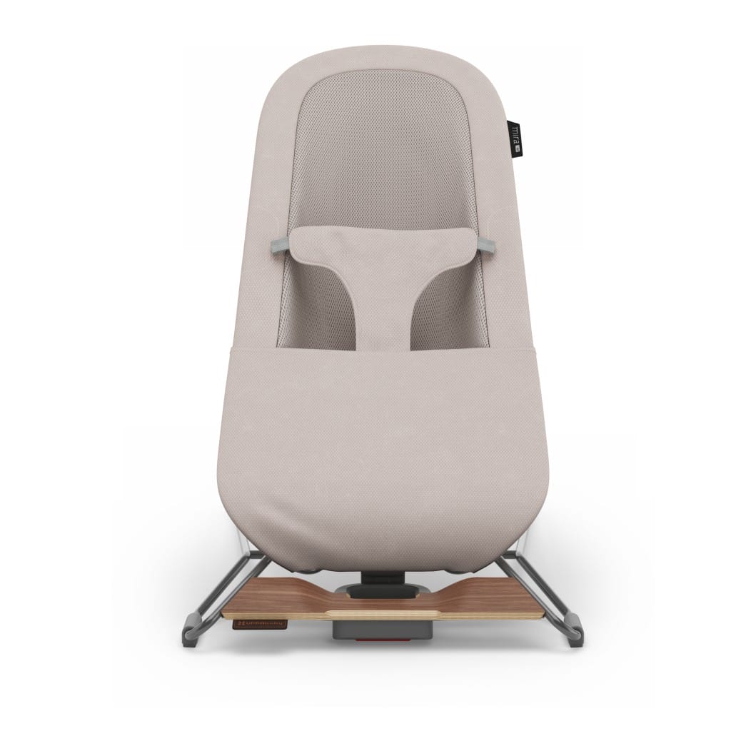 Uppababy Mira V2 3 In 1 Bouncer Townsend Beige Soft Knit Walnut Front Infant Mode