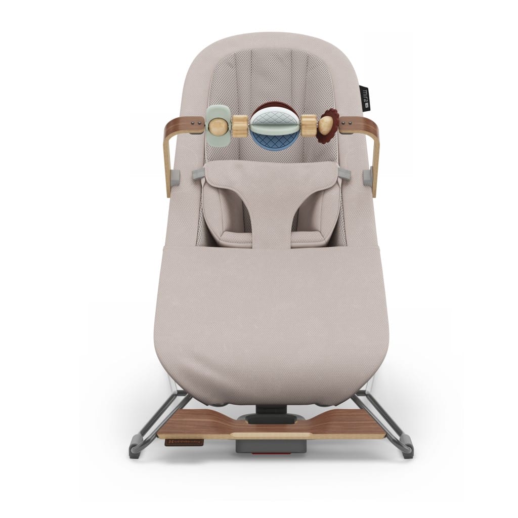 Uppababy Mira V2 3 In 1 Bouncer Townsend Beige Soft Knit Walnut Front