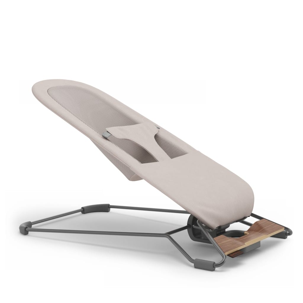Uppababy Mira V2 3 In 1 Bouncer Townsend Beige Soft Knit Walnut Recline Position 1