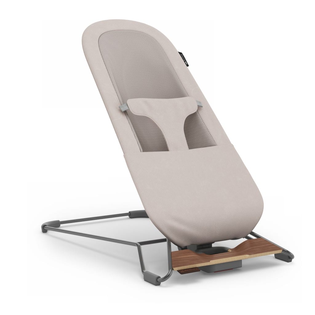 Uppababy Mira V2 3 In 1 Bouncer Townsend Beige Soft Knit Walnut Three Quarter Right Infant Mode