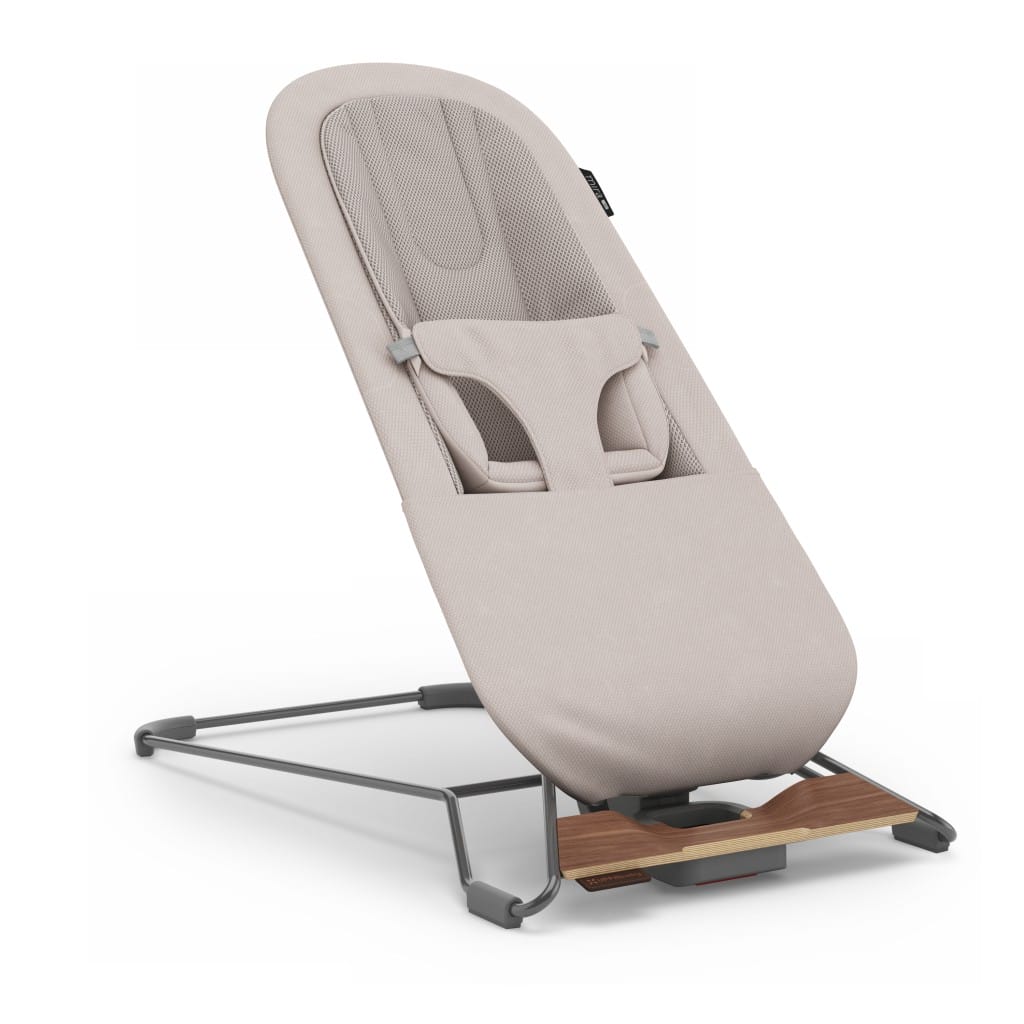 Uppababy Mira V2 3 In 1 Bouncer Townsend Beige Soft Knit Walnut Three Quarter Right Newborn Mode