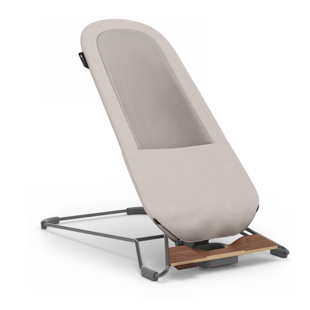 Uppababy Mira V2 3 In 1 Bouncer Townsend Beige Soft Knit Walnut Three Quarter Right Toddler Seat
